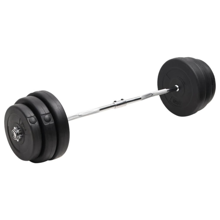 vidaXL カールバーベル プレートセット付 90kg スポーツグッズ エクササイズ フィットネス ウエイトリフティング フリーウェイト(代引不可)