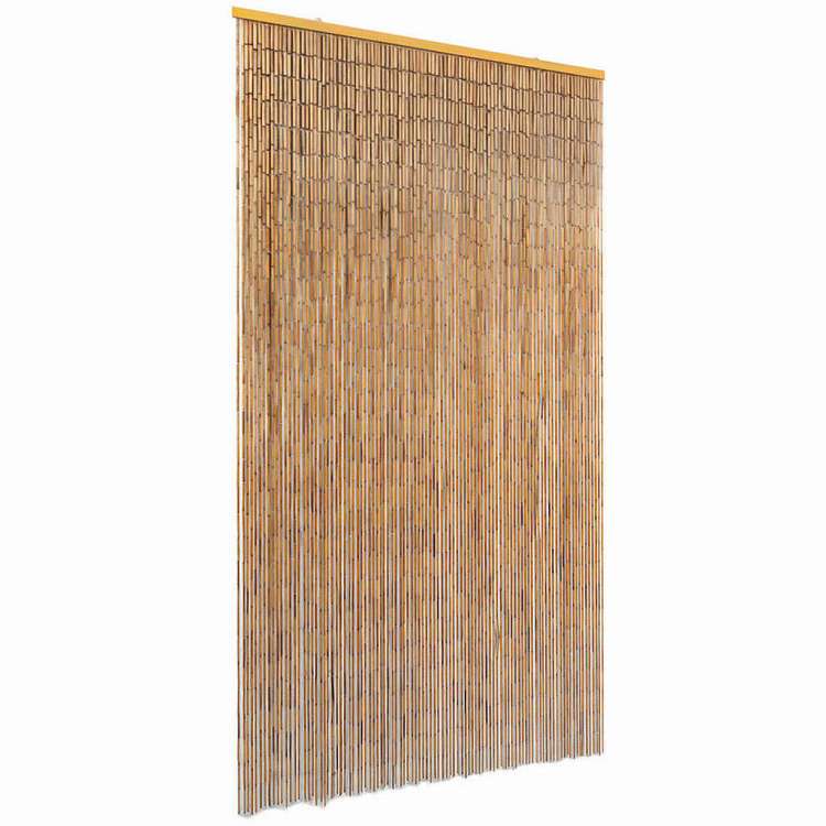 vidaXL 虫よけドアカーテン 100x200cm 竹製 ホーム&ガーデン デコレーション 窓用品 ウィンドウスクリーン
