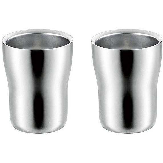 日本製 燕三条 WU230 二重カップ Uタイプ230ml 2pcs(代引不可)【送料無料】