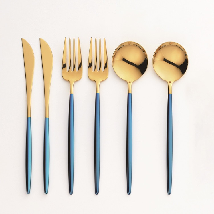 ポルト デザートセット6pc(金めっき) スプーン フォーク ナイフ カトラリー キッチン用品 食器 調理器具 食器 グラス 箸 生活用品 生活雑貨 おしゃれ キッチン雑貨 来客用 新生活セット ギフト(代引不可)【送料無料】