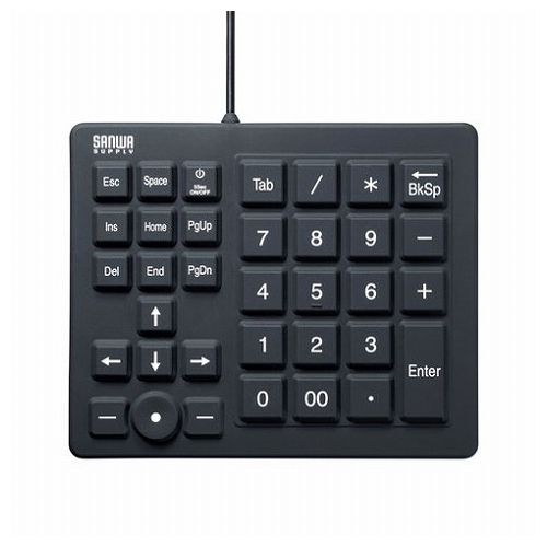 サンワサプライ 防水防塵テンキー NT-BS1BK(代引不可)【送料無料】