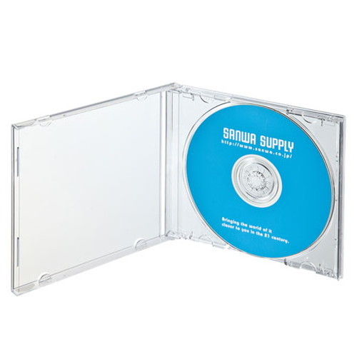 【5個セット10枚×5】サンワサプライBlu-ray・DVD・CDケース10枚セット・クリアFCD-PN10CLNX5(代引不可)【送料無料】