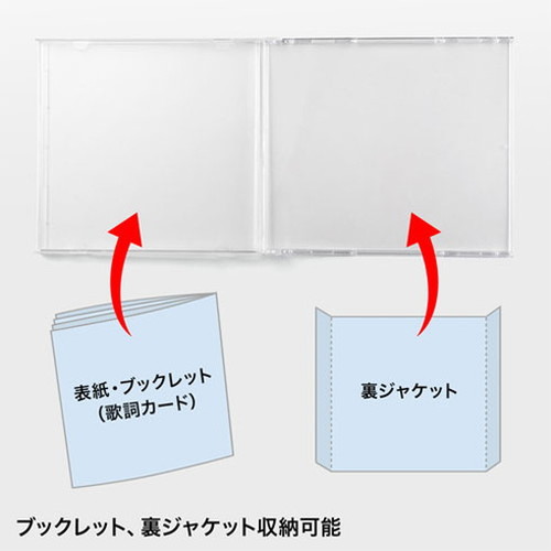 【5個セット10枚×5】サンワサプライBlu-ray・DVD・CDケース10枚セット・クリアFCD-PN10CLNX5(代引不可)【送料無料】