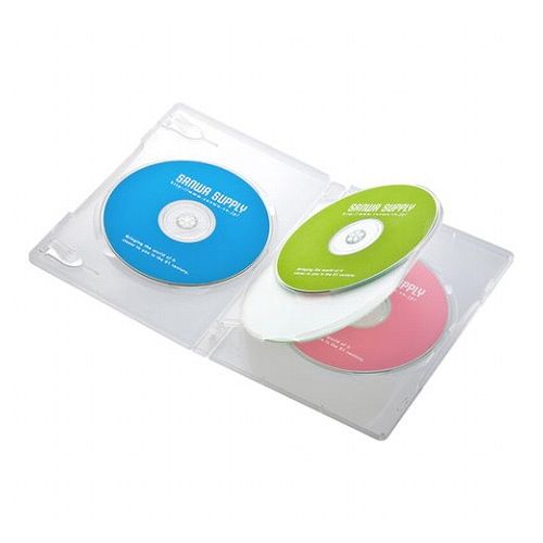【5個セット 10枚&times;5 】 サンワサプライ DVDトールケース 4枚収納・10枚セット・クリア DVD-TN4-10CLX5(代引不可)【送料無料】｜リコメン堂キッチン館