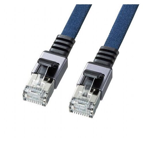【5個セット】 サンワサプライ カテゴリ6AメッシュフラットLANケーブル KB-FL6AME-10BLX5(代引不可)【送料無料】|リコメン堂キッチン館