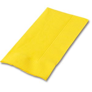 まとめ） カラーナプキン 2PLY 8つ折 レモン 2PLU-28-L 1パック（50枚