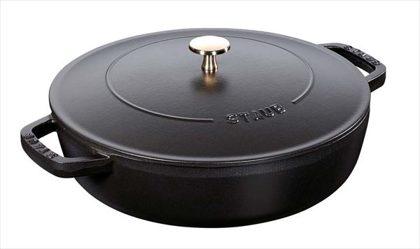 ストウブ ブレイザーソテーパン 24 ブラック 40511-473(代引き不可)【送料無料】｜リコメン堂キッチン館