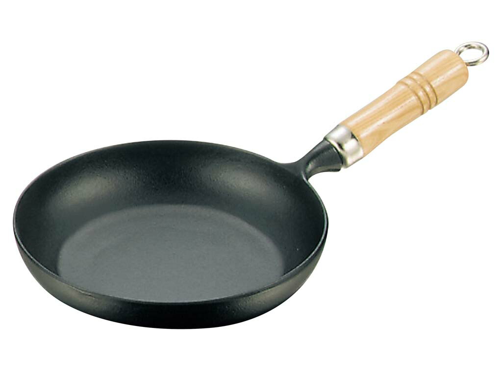 南部鉄 木柄 オムレツパン 24cm 24006(代引不可)【送料無料】