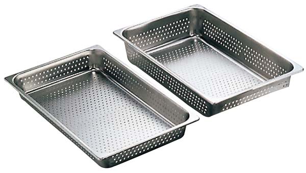 18-8 穴明ホテルパン 1/2 100mm 2124P(代引不可)【送料無料】