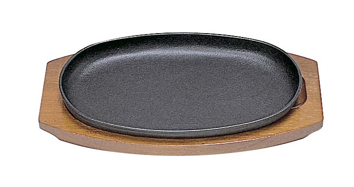 SN 鉄 ステーキ皿 小判型D 30cm(代引不可)【送料無料】
