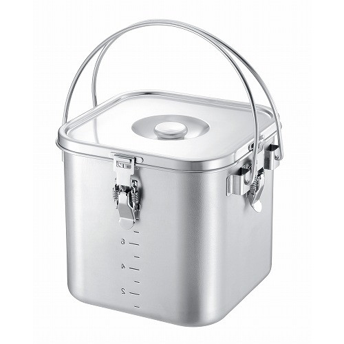 楽天市場】IH対応スタッキング角型給食缶 Wハンドル仕様 27cm_19L 19