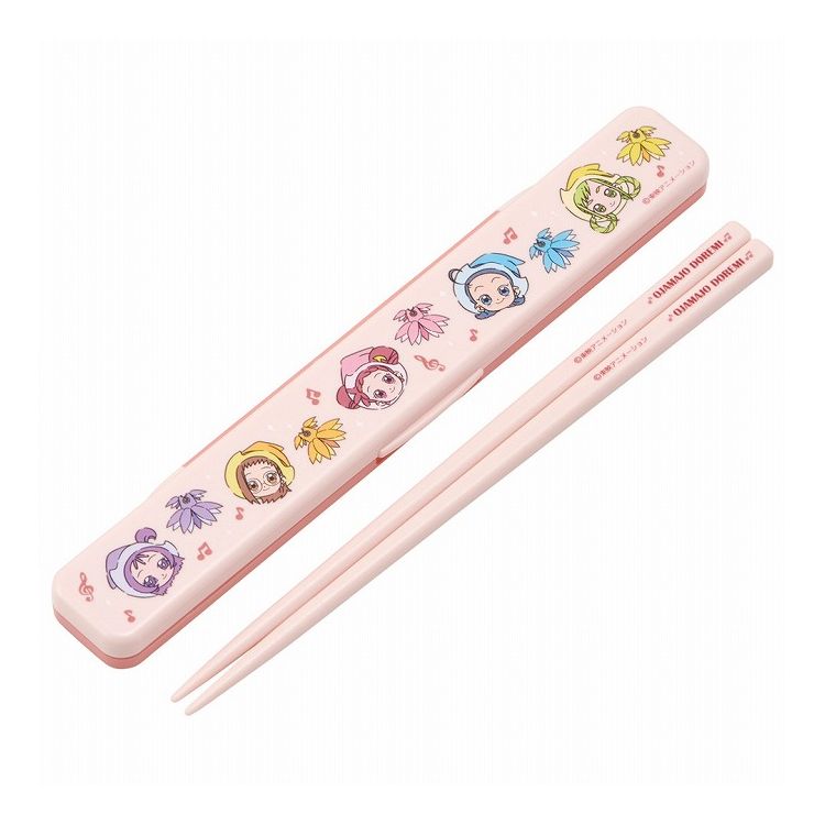 おジャ魔女どれみ 箸箱 セット 銀イオン 箸 カチカチ鳴らない カトラリーケース 蓋付き ギフト おはしセット 大人 子供 箸ケース ABC3AG スケーター skater画像
