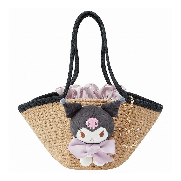 サンリオ sanrio クロミ サンリオ sanrio ぬいぐるみ付き かご風バッグ かご バッグ かばん かわいい キャラクター KNBB1 スケーター skater【送料無料】