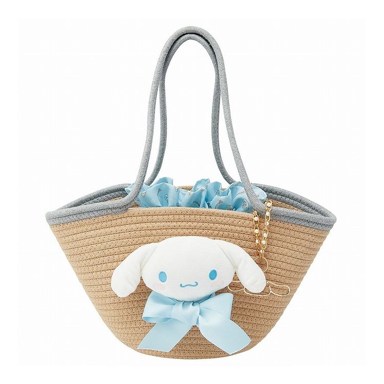 サンリオ sanrio シナモロール サンリオ sanrio ぬいぐるみ付き かご風バッグ かご バッグ かばん かわいい キャラクター KNBB1 スケーター skater【送料無料】