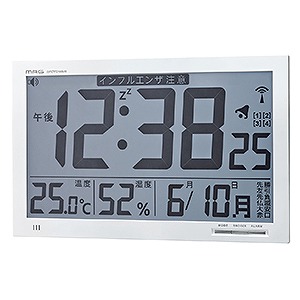 ノア精密 エアサーチ メルスター MAG 置掛電波時計 W-602 WH【送料無料】|リコメン堂キッチン館