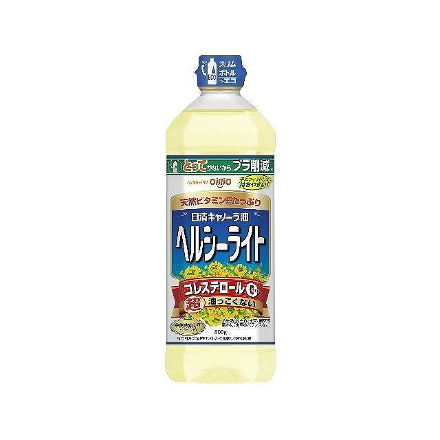 【単品8個セット】 日清オイリオ キャノーラ油ヘルシーライト 800gx8 まとめ買い まとめ売り お徳用 大容量 セット販売(代引不可)【送料無料】