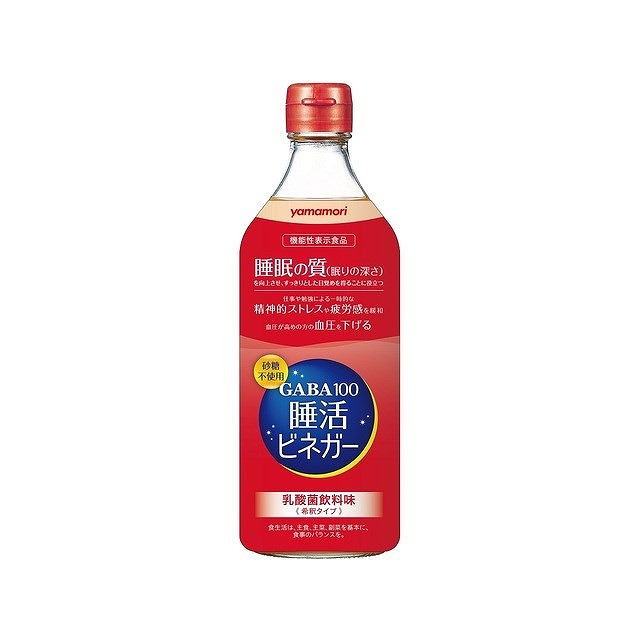 【単品12個セット】 ヤマモリ GABA100 睡活ビネガー瓶 500mlx12 まとめ買い まとめ売り お徳用 大容量 セット販売(代引不可)【送料無料】｜リコメン堂キッチン館