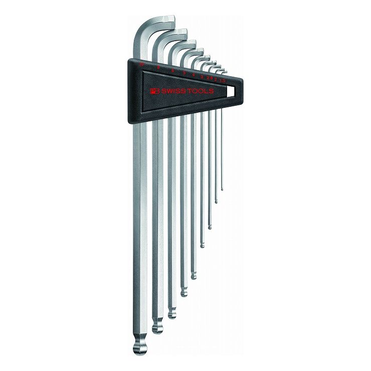 PB SWISS TOOLS ピービ&mdash;スイスツールズ マルチアングル 9本組 ボール付ロング六角レンチセット 2222LH-10CN(代引不可)【送料無料】｜リコメン堂生活館
