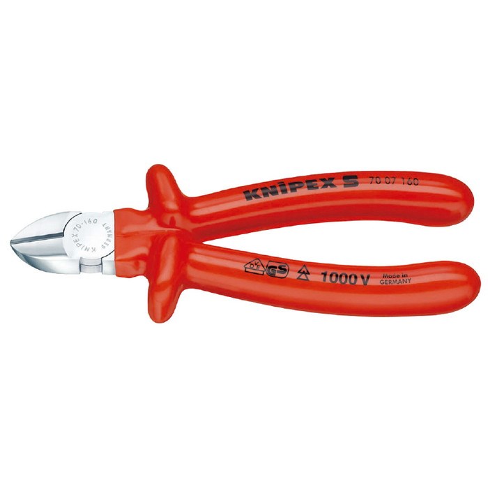 KNIPEX(クニペックス) 7007-160 絶縁斜ニッパー 1000V(代引不可)【送料無料】