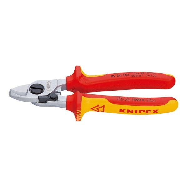 KNIPEX(クニペックス) 9526-165 絶縁ケーブルカッター(バネ付)1000V(SB)【送料無料】(代引不可)|リコメン堂生活館