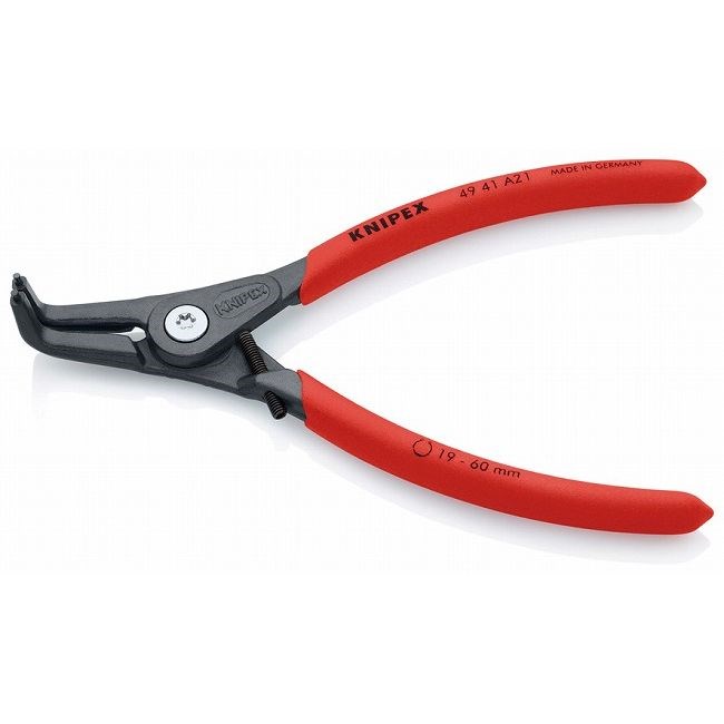 KNIPEX(クニペックス) 4941-A21 軸用精密スナップリングプライヤー 曲(ストッハ(代引不可)【送料無料】
