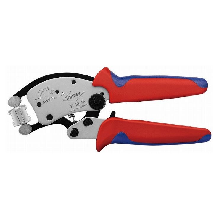 KNIPEX クニペックス 9753-18SB マルチアシジャストワイヤーエンド圧着ペンチ(代引不可)【送料無料】｜リコメン堂生活館