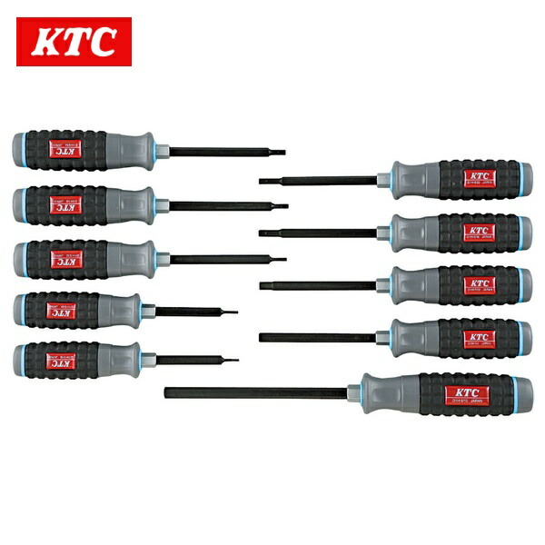 KTC 京都機械工具 樹脂柄ヘキサゴンドライバーセット10本組 TD1H10B(代引不可)【送料無料】