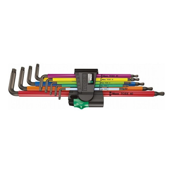WERA ベラ 片側ボールエンドタイプ トルクスロングキーレンチ 9本組セット T8-T40 024480(代引不可)【送料無料】