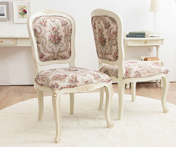 楽天市場】チェア2脚セット ダイニングチェア アンティーク調猫脚