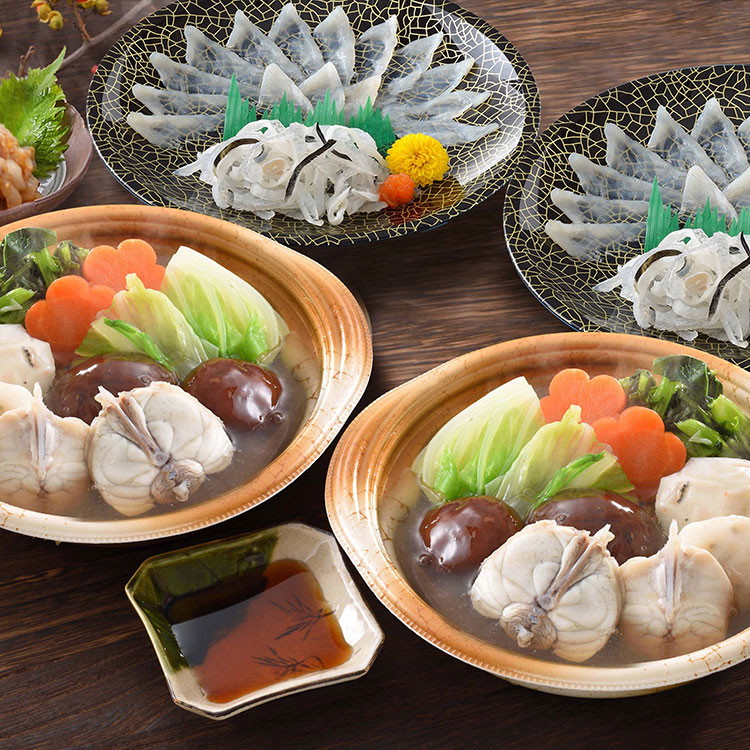 「関とら本店」 とらふく刺身 とらふくちり個食鍋セット ギフト 産直 ご当地グルメ 熨斗 贈り物 新生活 お祝い お取り寄せ のし対応 (代引不可)【送料無料】