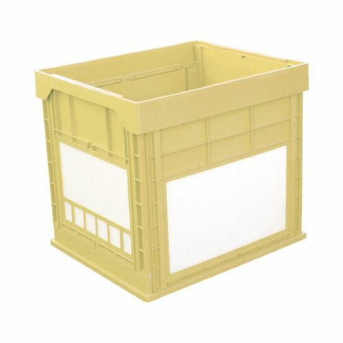 KUNIMORI プラスチック折畳みコンテナ パタコン N-134 イエロー 50681N134YE(代引き不可)【送料無料】