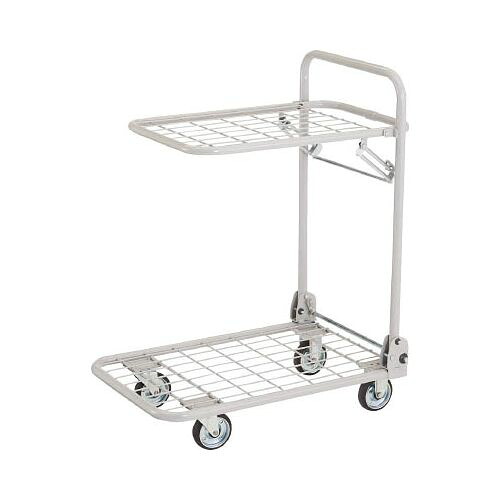 TRUSCO 軽量メッシュ台車 アミー 折りたたみ式2段型 AM2A(代引き不可)【送料無料】