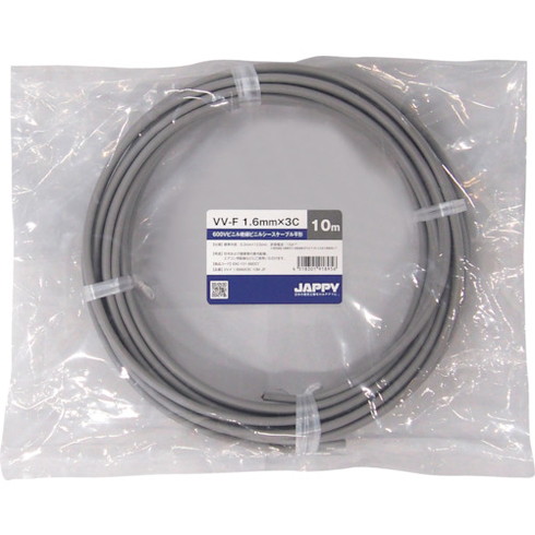 JAPPY V絶縁Vシースケーブル JAPPY VVF1.6MMX3C20MJP 電子機器 電気 電子部品 ケーブル(代引不可)【送料無料】