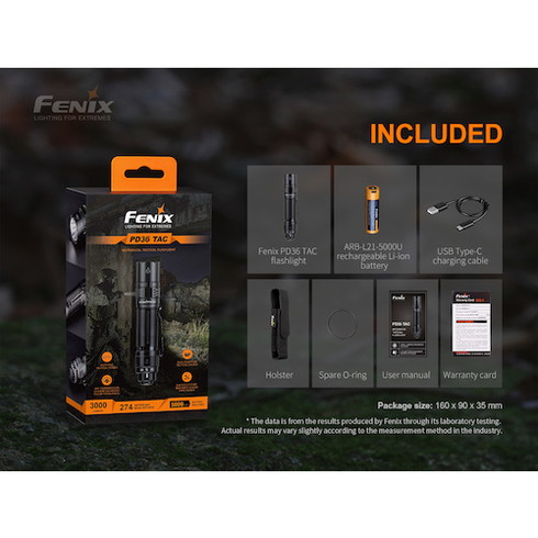 FENIX 充電式LEDライト PD36TAC FENIX PD36TAC 工事 照明用品 作業灯 照明用品 懐中電灯(代引不可)【送料無料】｜リコメン堂生活館