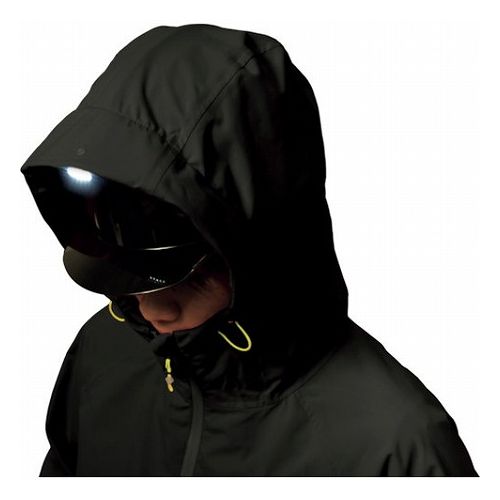 マック フーディライトレインジャケット ブラック LL AS8203D 保護具 作業服 雨具(代引不可)【送料無料】｜リコメン堂生活館