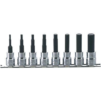 コーケン 9.5mm差込 ヘックスビットソケットレールセット全長50mm 8ヶ組 RS3010A8L50 手作業工具 ソケットレンチ ヘキサゴンソケット(代引不可)【送料無料】