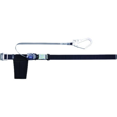 TRUSCO トラスコ 巻取式 胴ベルト型墜落制止用器具 幅50mmX長さ1400mm ブラック GR590ALBK(代引不可)【送料無料】