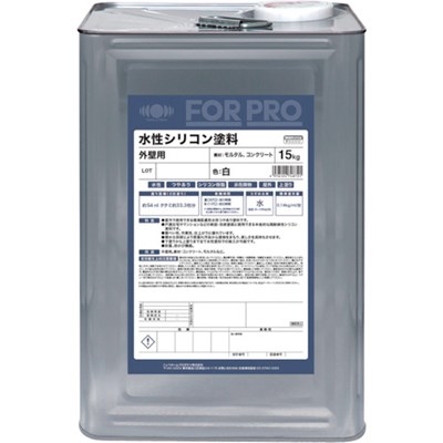 ニッぺ FORPRO水性シリコン塗料 15kg 白 411F061 4976124748721 工事・照明用品 塗装・内装用品 塗料(代引不可)【送料無料】|リコメン堂生活館