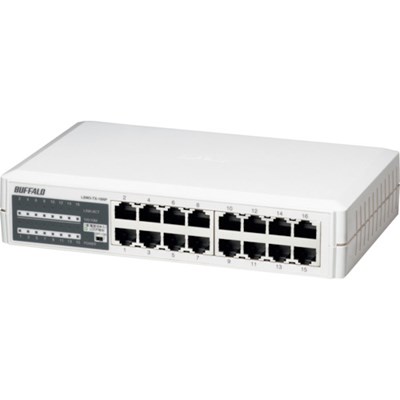 バッファロー 10/100M スイッチングハブ プラスチック筐体/電源内蔵モデル 16ポート LSW3TX16NP 電子機器 電気・電子部品 通信機器(代引不可)【送料無料】