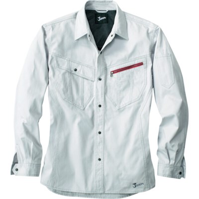 Jawin ナガソデシャツ LLサイズ シルバー 51904036LL 保護具 作業服 作業服(代引不可)【送料無料】