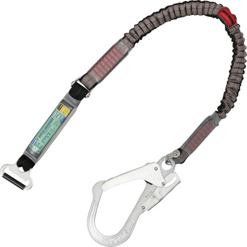 TSUYORON 胴ベルト型墜落制止用器具用副ランヤード(伸縮タイプ)ノビロン(SL)ショックアブソーバ+連結環FL-51 フックFS-93-1 D環止めなし TBLATNVS5931SLNBP 保護具 墜落 落下防止用品 胴ベルト(代引不可)【送料無料】