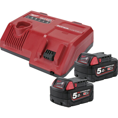 milwaukee M18 (2) 5.0Ah SCスタートキット M1218NRG502SC 電動 油圧 空圧工具 電動工具 インパクトレンチ(代引不可)【送料無料】