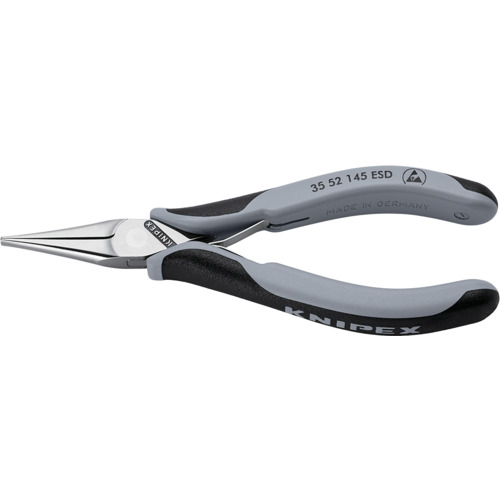 KNIPEX エレクトロニクスプライヤー 静電気対策タイプ 3552145ESD 手作業工具 プライヤー ニッパ ピンセット ノーズプライヤー(代引不可)【送料無料】｜リコメン堂生活館