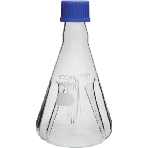 HARIO バッフル付きねじ口三角フラスコ 500mL BNSF500SCI 研究用品 理化学用品 フラスコ(代引不可)【送料無料】