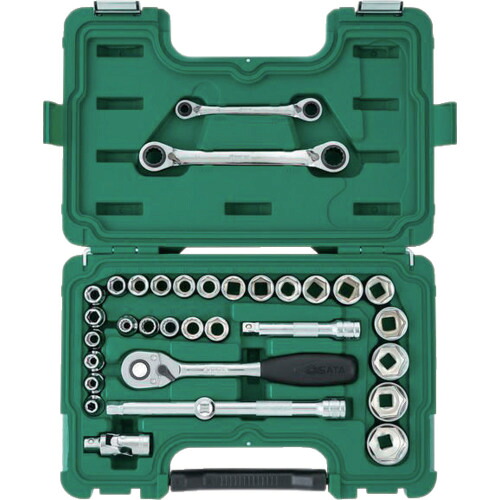 SATA 6角ソケットレンチセット 差込角12.7mm(33点) SATA社 手作業工具 ソケットレンチ ソケットレンチセット 09099(代引不可)【送料無料】｜リコメン堂生活館