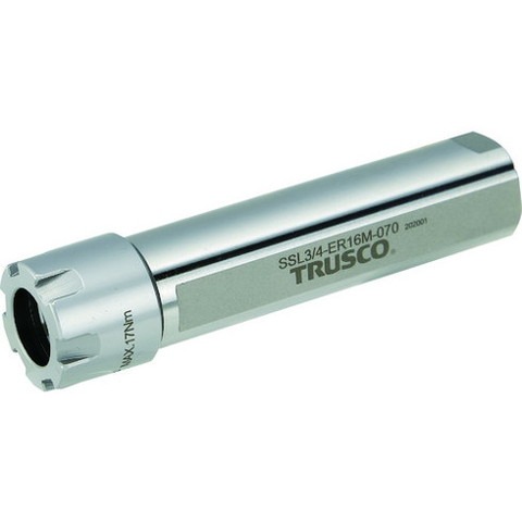 TRUSCO トラスコ NC旋盤用ストレートシャンクコレットホルダ フラット付キERMコレットホルダSSL型(メトリック) シャンク径25 全長166 ER20用 SSL25ER20M137.5(代引不可)