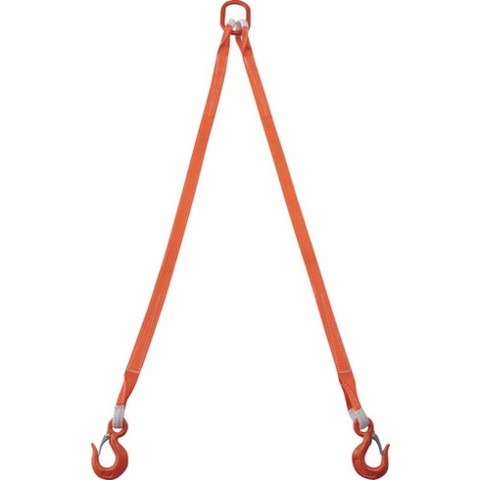 TRUSCO トラスコ 2本吊ベルトスリングセット 35mm幅X1.5m 吊リ角度60°時荷重1.72t(最大使用荷重2t) G352P15(代引不可)【送料無料】