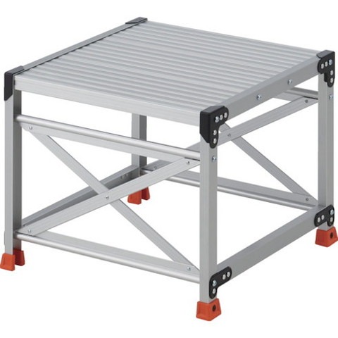 TRUSCO トラスコ 作業用踏台 1段 高サ0.5m 天板600&times;600 TSF1665 組立品 組立設置不可(代引不可)【送料無料】｜リコメン堂生活館