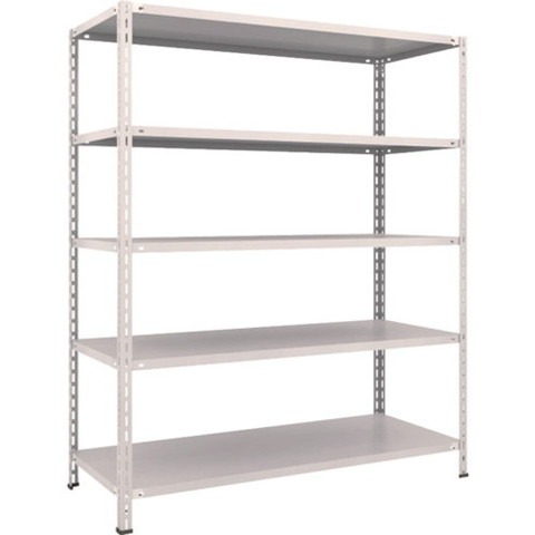 TRUSCO トラスコ 軽量棚 中棚ボルトレス型1500X600X1800 5段 ネオグレー L65W15 組立品 組立設置不可(代引不可)【送料無料】|リコメン堂生活館