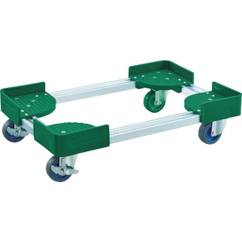 TRUSCO トラスコ 伸縮式コンテナ台車 内寸400-500X400-500 AC ストッパー付 FCD4040ALGS 組立品 組立設置不可(代引不可)【送料無料】｜リコメン堂生活館